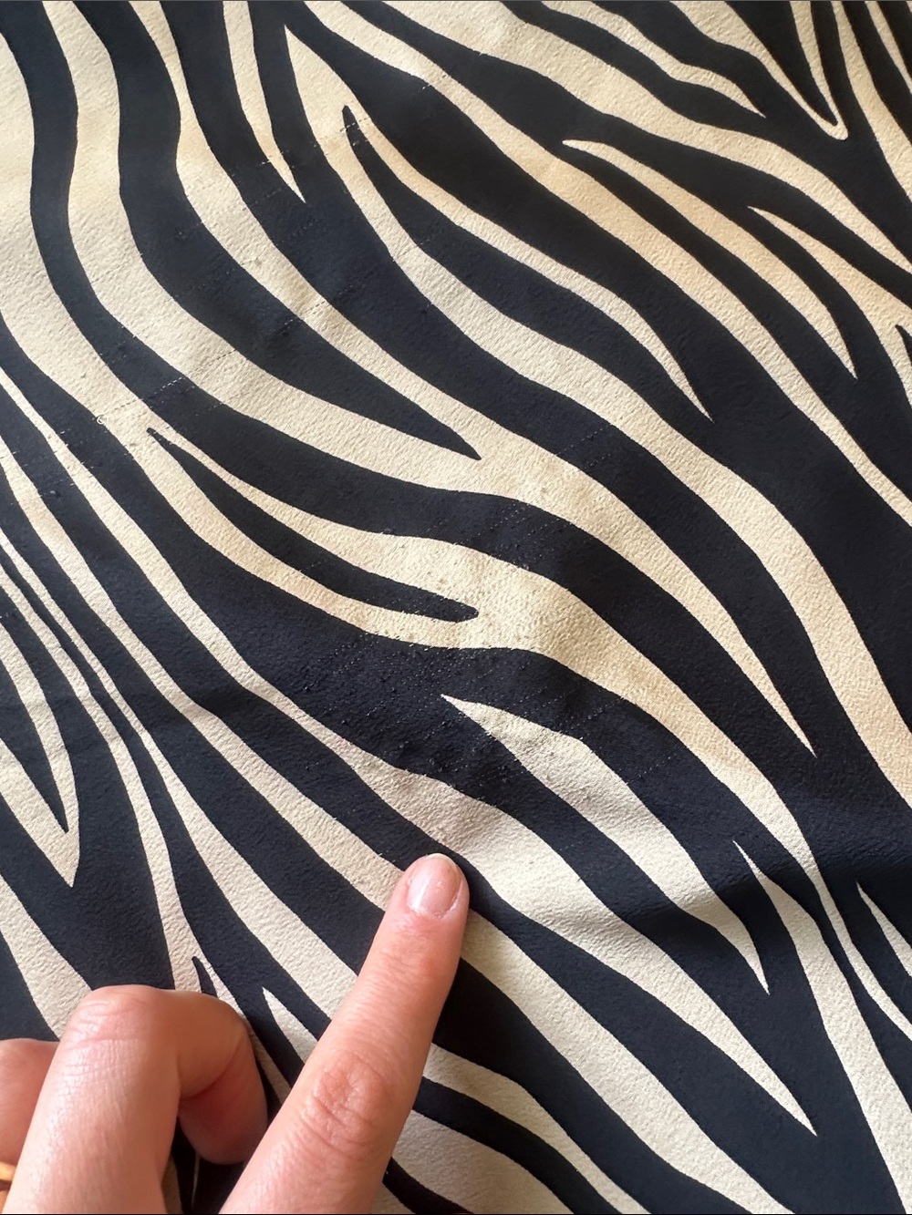 J. Crew Black and Cream Zebra-Print A-Line Skirt - Picture 4 of 7